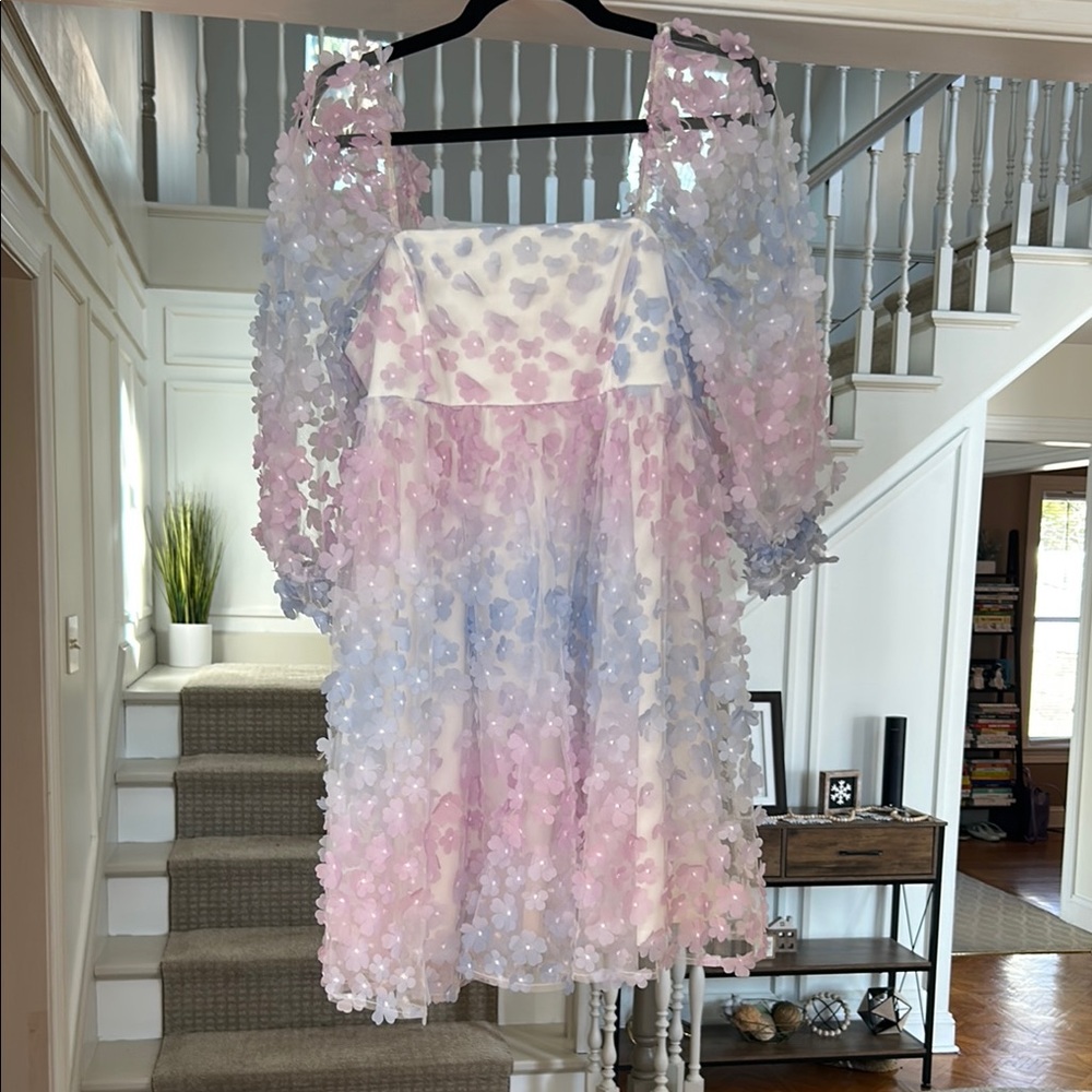 Storia Pastel Floral Mini Dress
